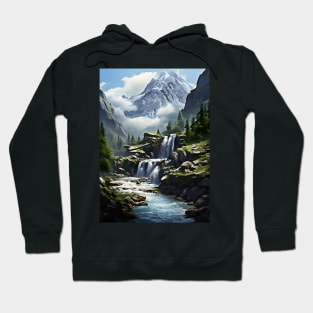 Mountain River Landscape Nature Photography Hoodie